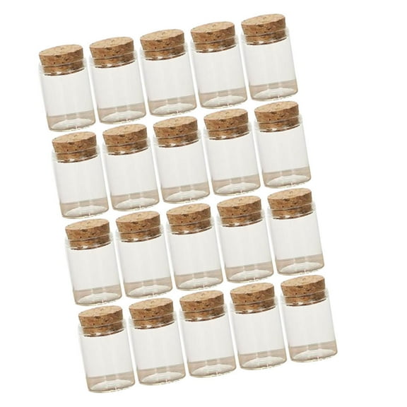HEATSHAKING 20Pcs Transparent Mini Glass Containers for Storage and Party Decorations