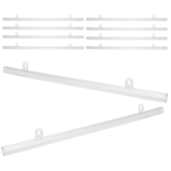 HEATSHAKING 20Pcs Transparent PVC Poster Hanging Rails for Banner and Map Display Solutions
