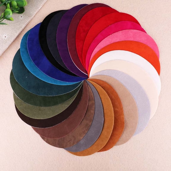 HEATSHAKING 25Pcs DIY Clothes Patches with Assorted Colors for Sewing Iron on Patchwork Stickers
