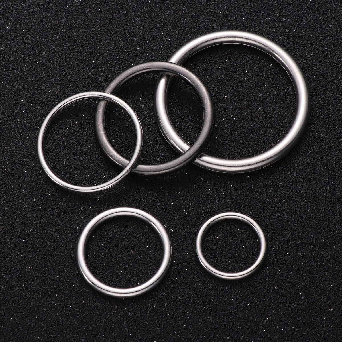 HEATSHAKING 25Pcs Metal Rings for Crafts Diy Accessories in 5 Sizes ...