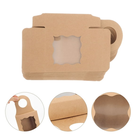 HEATSHAKING 25Pcs Rectangular Wine Box Assorted Color Kraft Paper Storage present Packaging Decoration Home Supplies 9x3.5in