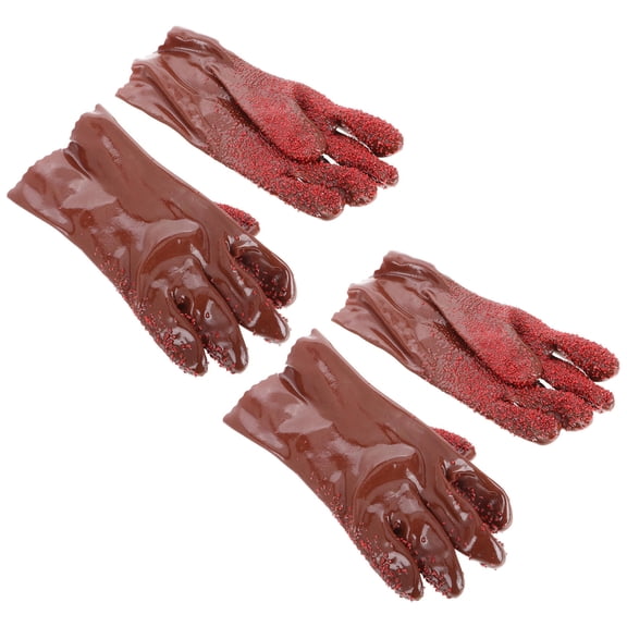 HEATSHAKING 2Pairs Waterproof PVC Plumbing Gloves with Snake Shape Design for Reusable Drain and Sewer Work