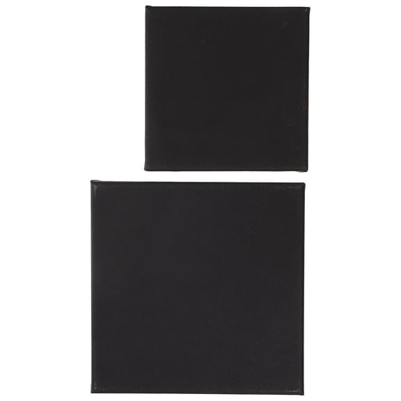 HEATSHAKING 2Pcs Black Thin Canvas for present Giving 15X15cm Square