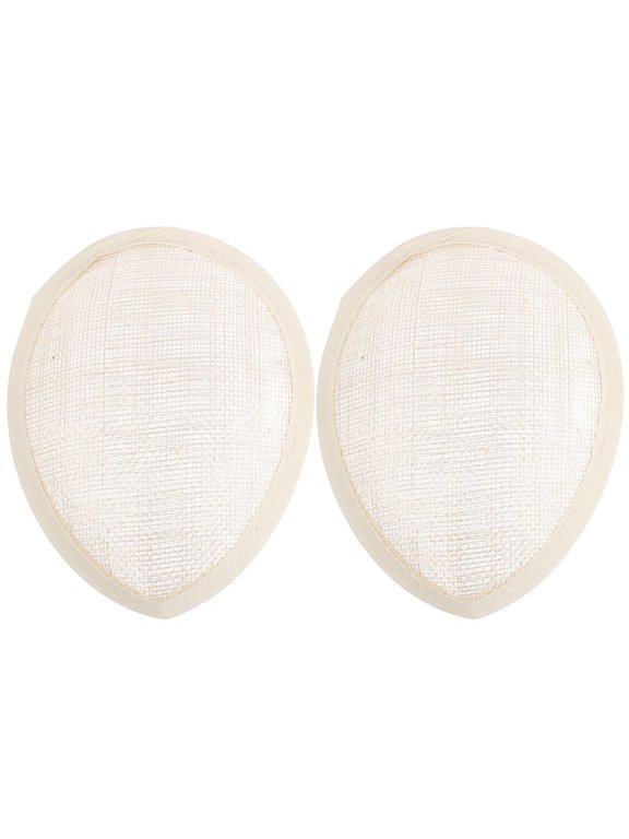 2Pcs Natural Linen Mesh Fascinator Hat Base for Comfortable DIY Hat Shaping