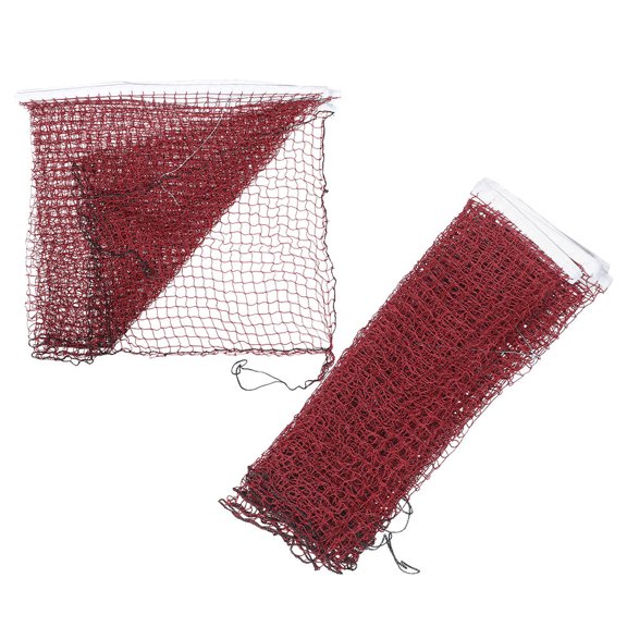 HEATSHAKING 2Pcs Compact Red Outdoor Badminton Net Easy Setup Portable Foldable for Backyard Fun