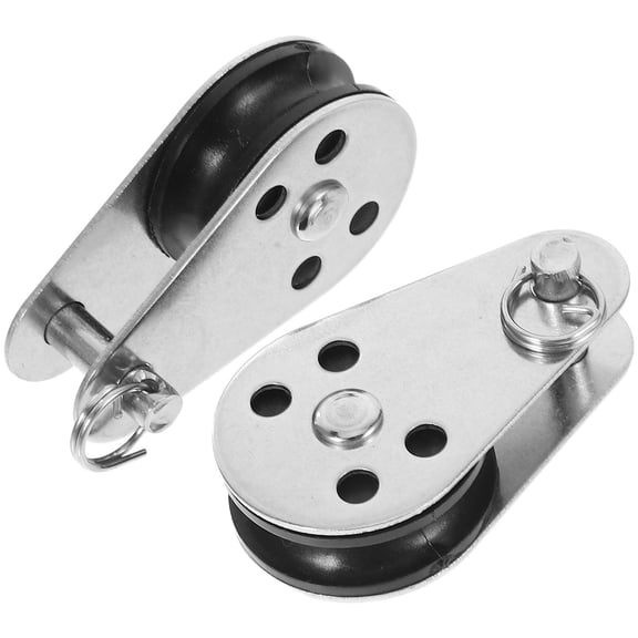 HEATSHAKING Stainless Steel Boat Anchor Pulley, Plated, Essential Sailing Accessory, 2 Pieces for Marine Use