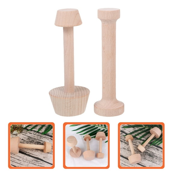 HEATSHAKING Egg Tart Molds Wood 2Pcs 5.8X2.4X0.5In