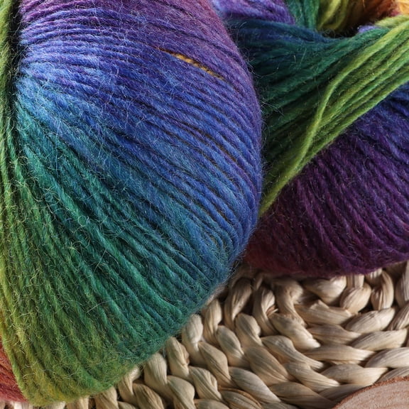 HEATSHAKING 2-Pack Multi-Color Wool Knitting Yarn for Sewing, and Sturdy with Clear Definition