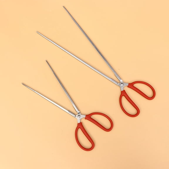 HEATSHAKING 2Pcs Red Snake Tongs Mud Clamp for Bbq Camping Fishing and Outdoor Cleanup