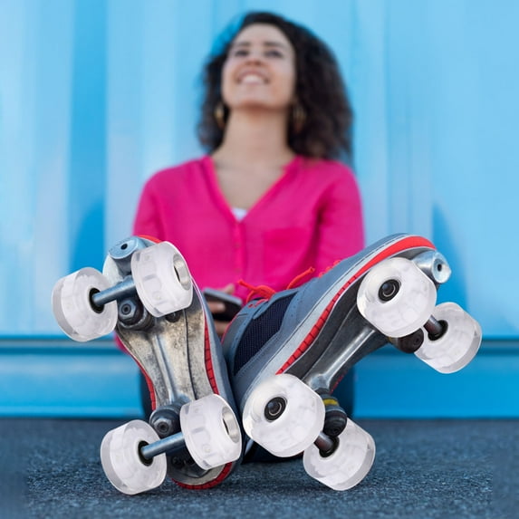 HEATSHAKING 2Pcs Round Roller Skating Wheels For Outdoor Skating And Street .8x7.9x3.9in