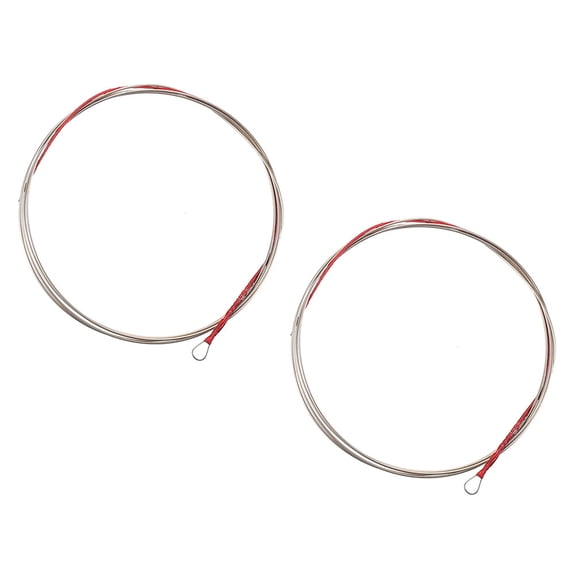 HEATSHAKING 2Pcs Silver Lute String Replacement Stable Vibration for Lute Enthusiasts 10.5X9.3X0.3CM