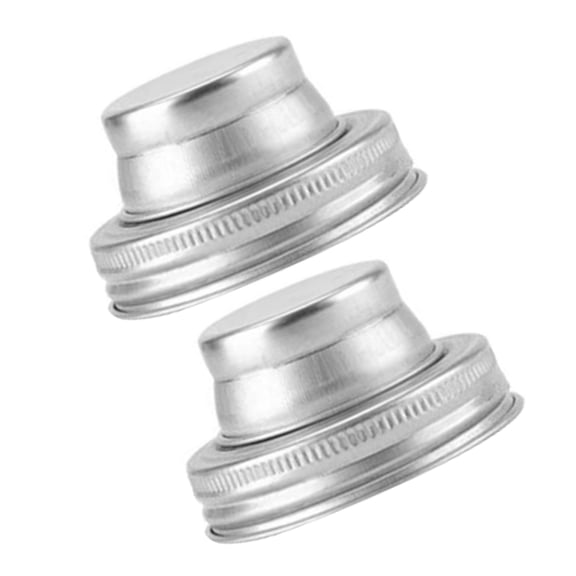 HEATSHAKING 2Pcs Stainless Steel Mason Jar Shaker Lids with Nonslip Grip for Salt Pepper Flour
