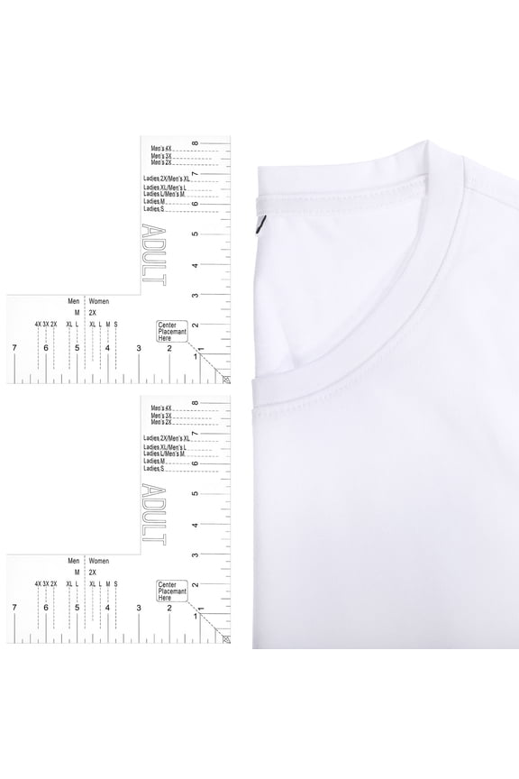 2Pcs T Shirt Measuring Rulers Acrylic Material with Clear Scale for Accurate Marks