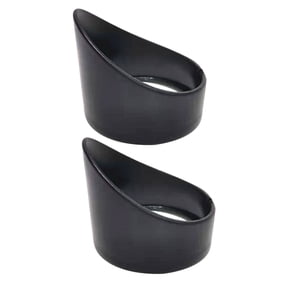 HEATSHAKING 2Pcs Universal Black Car Gauge Meter Hood with Plastic Sunshade and Dashboard Protector