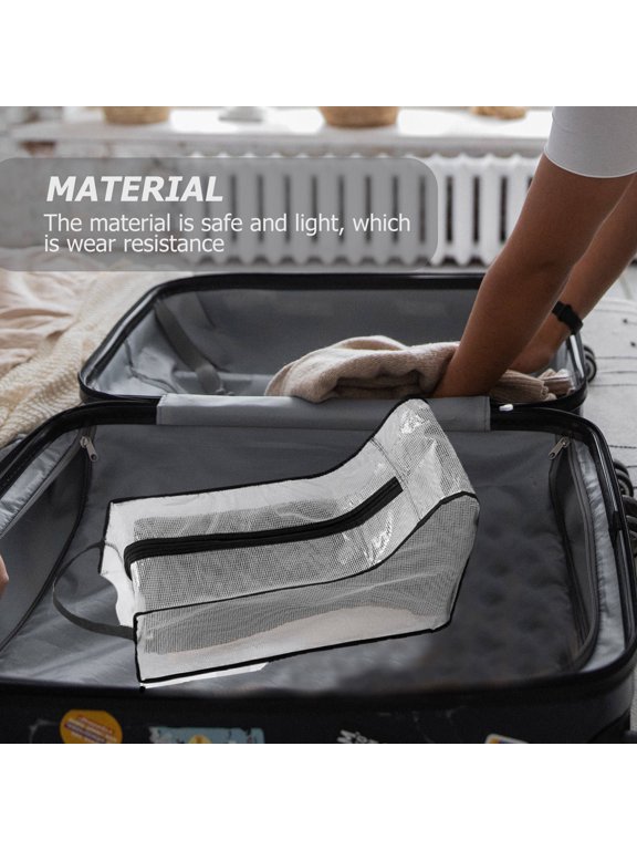 2-Pack Zippered Boot Bags for Travel and Outdoor Activities, and Wear-Resistant Material