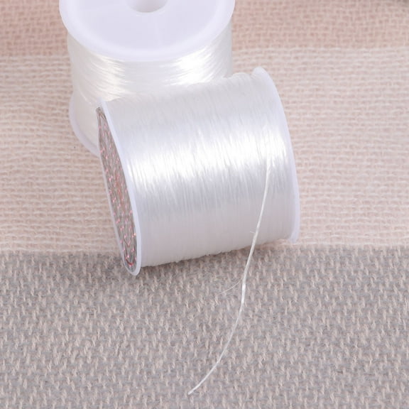 HEATSHAKING 2Rolls Jewelry Elastic Thread for Beads Necklace String Rubber Band Simple Design 60M Roll