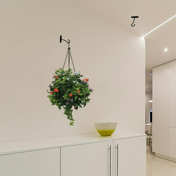 HEATSHAKING 2Sets Iron Ceiling Hooks for Garden Decor 10.0x7.0x2.0in