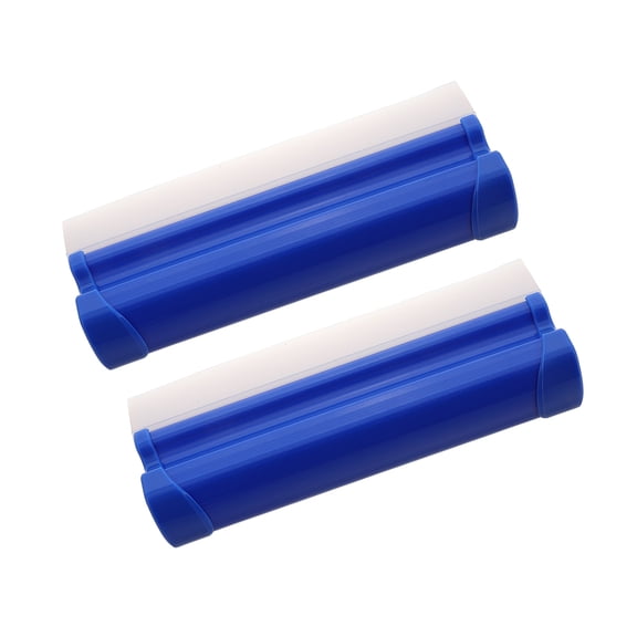 HEATSHAKING 2pcs Squeegee for Car Windows Silicone Glass Squeegee Blue for Household Use