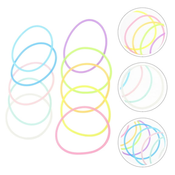 HEATSHAKING 30Pcs Assorted Color Silicone Hair Ties and Fine Rubber Bands for Gentle Hairstyle Fixing