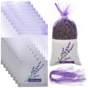 HEATSHAKING Lavender Scented Sachets Violet Polyeste Bags for Storage Use 30Pcs