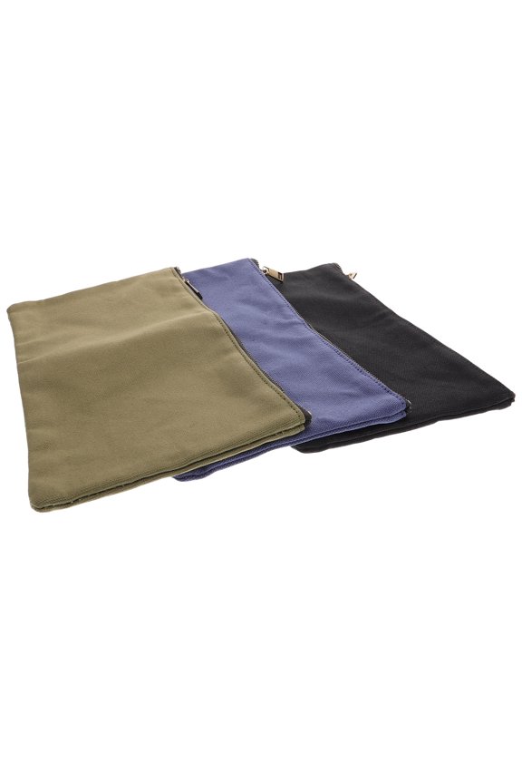 3Pcs Durable Canvas Tool Pouch with Zipper for Pliers Screwdrivers and Hand Tools