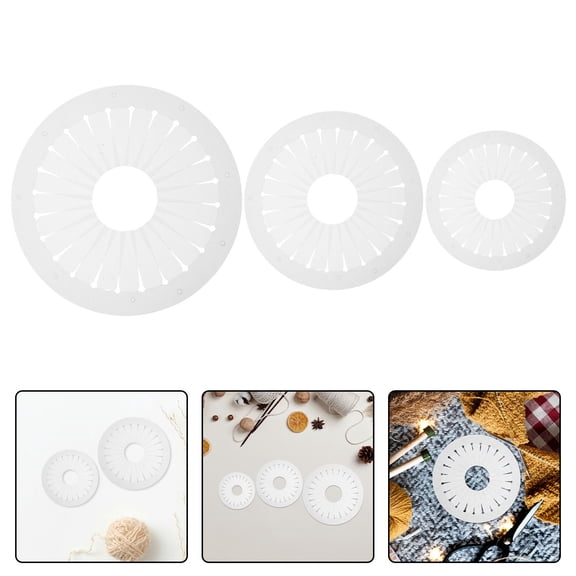 HEATSHAKING 3Pcs Ribbon Rosette Maker and Bow Maker Tool White with Reusable Craft Templates for Fabric Decorations