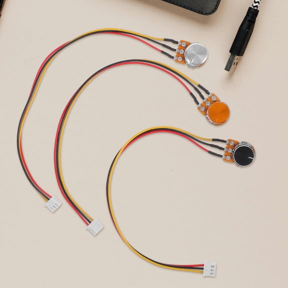 HEATSHAKING 3Set Flexible Knob Potentiometer with Wire for Precise Resistance Adjustment