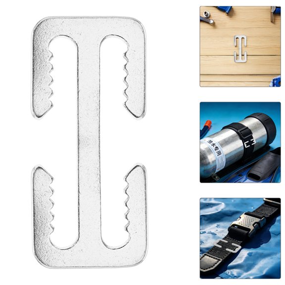 HEATSHAKING 4Pcs Dive Belt Accessory Clips Stainless Steel for Adjustable Secure Scuba Weight Holder Setup