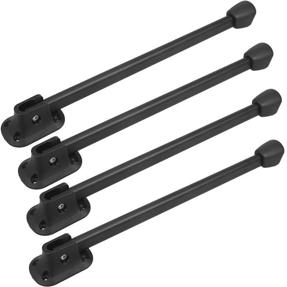 HEATSHAKING 4Pcs Metal Folding Table Legs Black Universal Fit for Modern Rustic Coffee Table