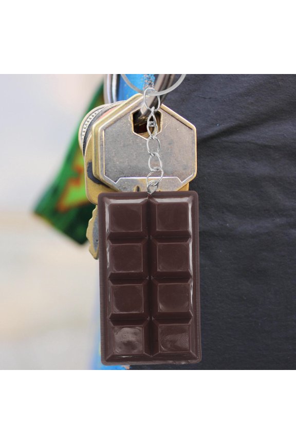 4Pcs Multipurpose Coffee Chocolate Key Chain for Backpacks Couples and Bags