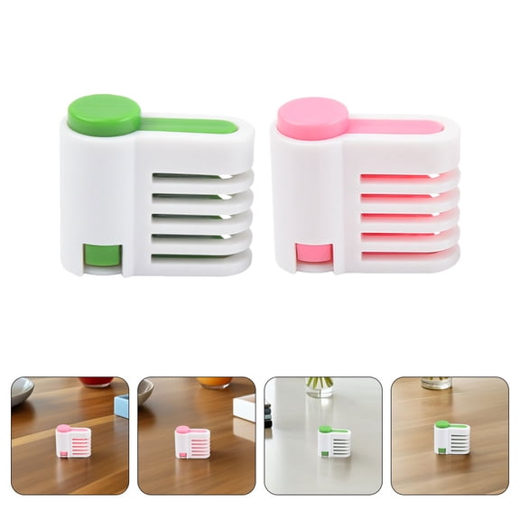 HEATSHAKING 4Pcs Plastic Cake Leveler Tool with Adjustable Thickness for Even Layer Cutting and Baking Projects