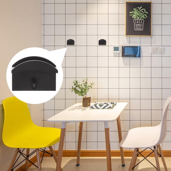 HEATSHAKING 4Pcs Plastic Hat Hook Curved Black for Hanging and Storing Hats Home Organization