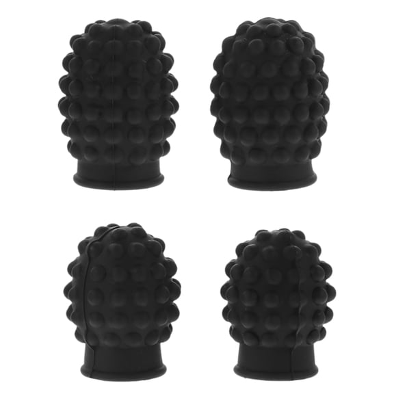 HEATSHAKING 4Pcs Silicone Drumstick Covers for Sound Dampening 0.8x0.5x0.5in