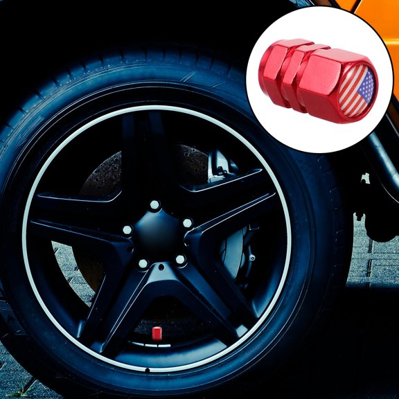 HEATSHAKING 4Pcs Small Aluminum Alloy Car Valve Caps with Robust Construction and Stylish Design