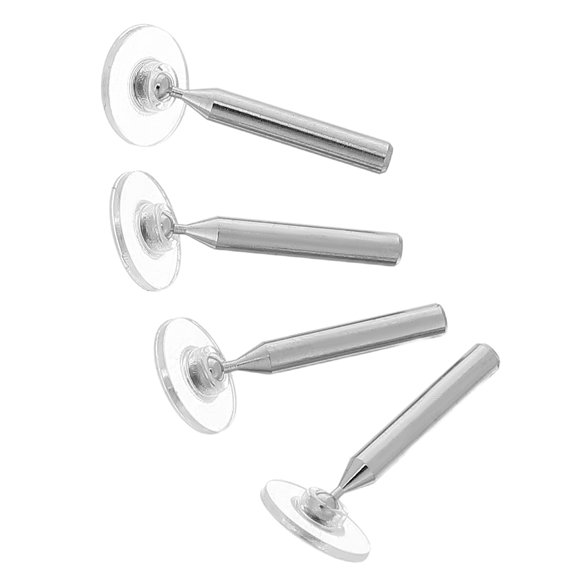 HEATSHAKING 4Pcs Stylus Pen Replacement Tips Plated Silver Metal Disc Tip for Universal Capacitive Touchscreen Pen