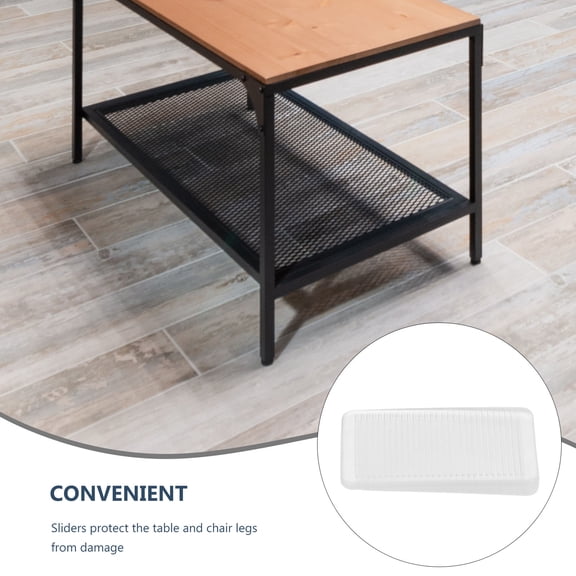 HEATSHAKING 4Pcs Transparent Plastic Leveling Wedges for Tables and Furniture with Scratch Resistant Design