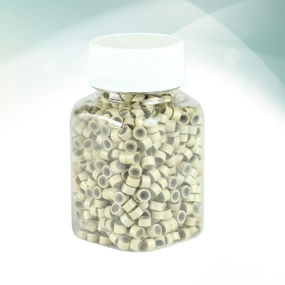 HEATSHAKING 500Pcs Braiding Hair Rings Dreadlock Beads Silicone Metal For Headdress Party