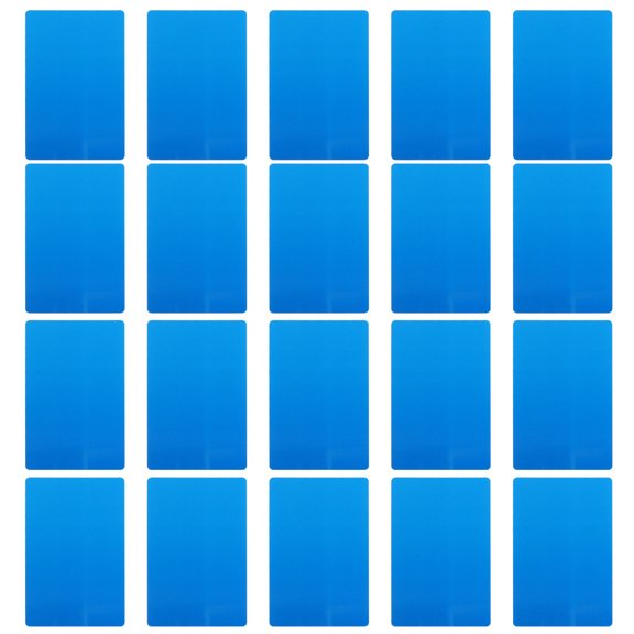 HEATSHAKING 50Pcs Blue Aluminium Alloy Business Printing Cards for Heat Transfer Identity Representation