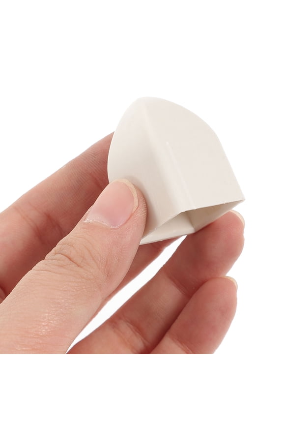 50Pcs Square White Plastic Post Caps Fence Protector Cover with Straw Hat Design