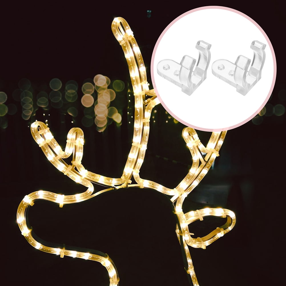 HEATSHAKING 50Pcs Transparent Plastic Rope Light Clips Easy ...