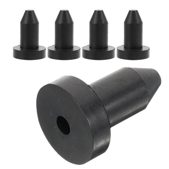 HEATSHAKING 5PCS Push In Boat Drain Plugs Black Rubber Prevent Water Entry Accessory for Kayak