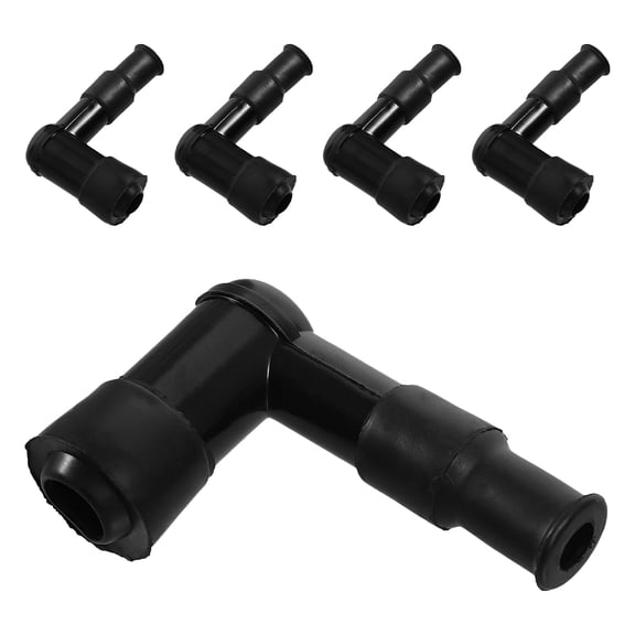 HEATSHAKING 5Pcs Black High Voltage Spark Plug Caps Durable Ignition Components for Scooter Underbone Motorcycles