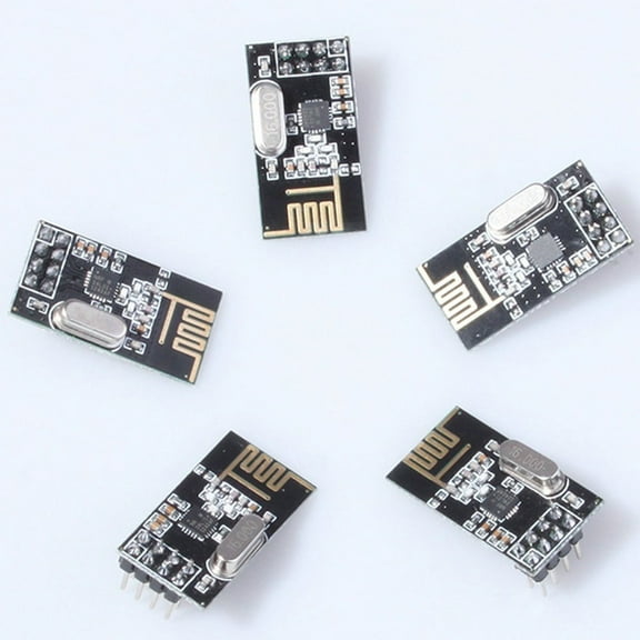 HEATSHAKING 5Pcs Black Plastic Antenna Wireless Transceiver Module for Applications