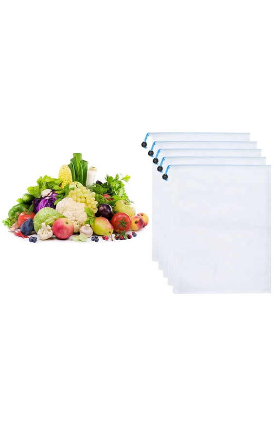 5Pcs Mesh Bag for Reusable Net Bag Mesh Produce Bags Home Storage