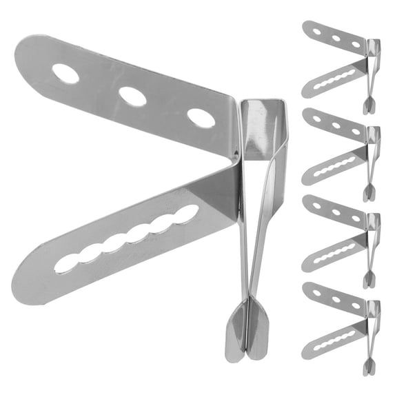 HEATSHAKING 5Pcs Stainless Steel Thermometer Probe Holder Clip for Versatile Kitchen and Grill Temperature Testing