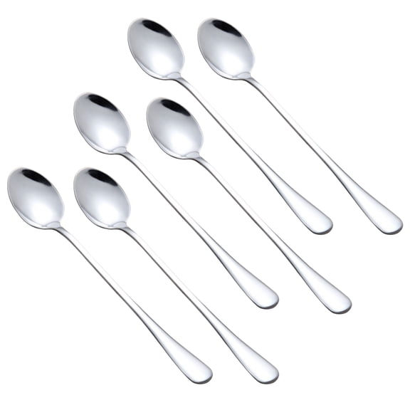 HEATSHAKING 6 Pcs Iced Tea Spoon Stainless Steel Utensils For Home Use Restaurant 7 7 x 1 2 x 0 4 In
