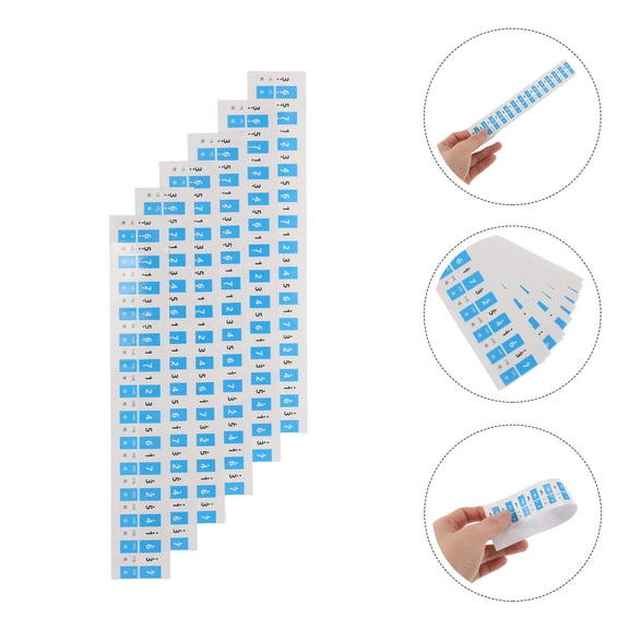 HEATSHAKING 60Pcs Easy Apply Harmonica Scale Stickers Blue for 24 Hole 28 Hole C Key Practice