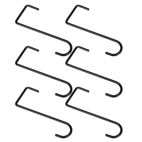 HEATSHAKING 6Pcs Balcony Railing Hanging Hook Flower Box Brackets Iron Black 15.6x6.3in For Home Garden