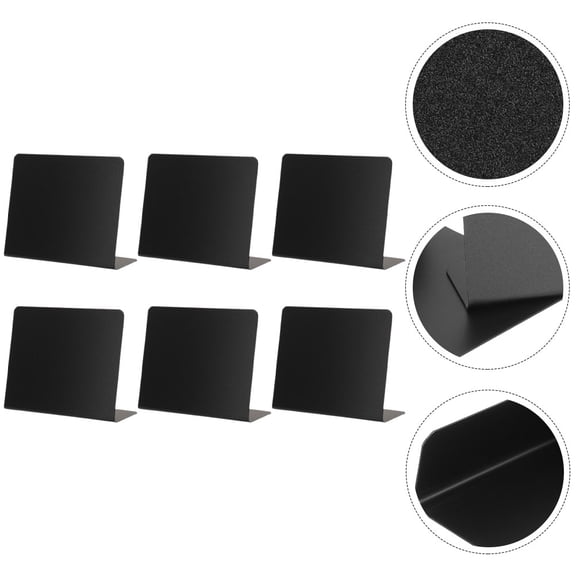 HEATSHAKING 6Pcs Black Standing Desktop Chalkboards for Restaurant Menu Food Labels and Writing