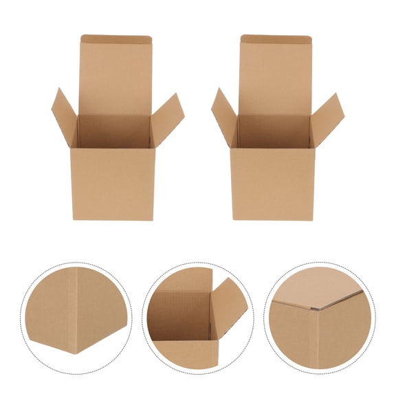 HEATSHAKING 6Pcs Cube Cardboard Shipping Boxes for Small Parcel Packaging and Business Shipments
